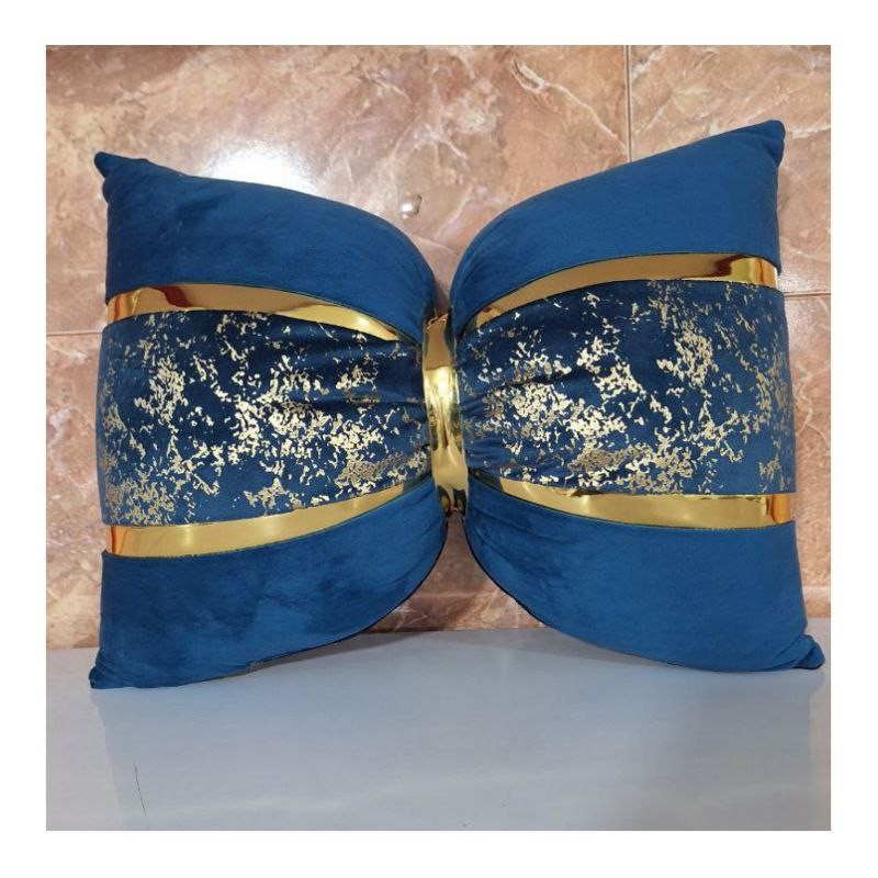 کوسن پر شده پاپیونی طلاکوب مدل kvcn80