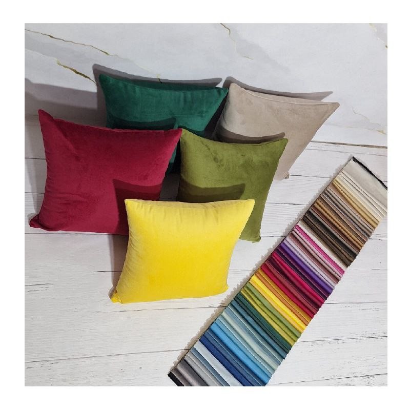 کاور کوسن مستطیلی مخمل یکرنگ مدل kvcn76