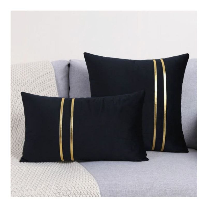 کاور کوسن مستطیلی مخمل یکرنگ مدل kvcn75