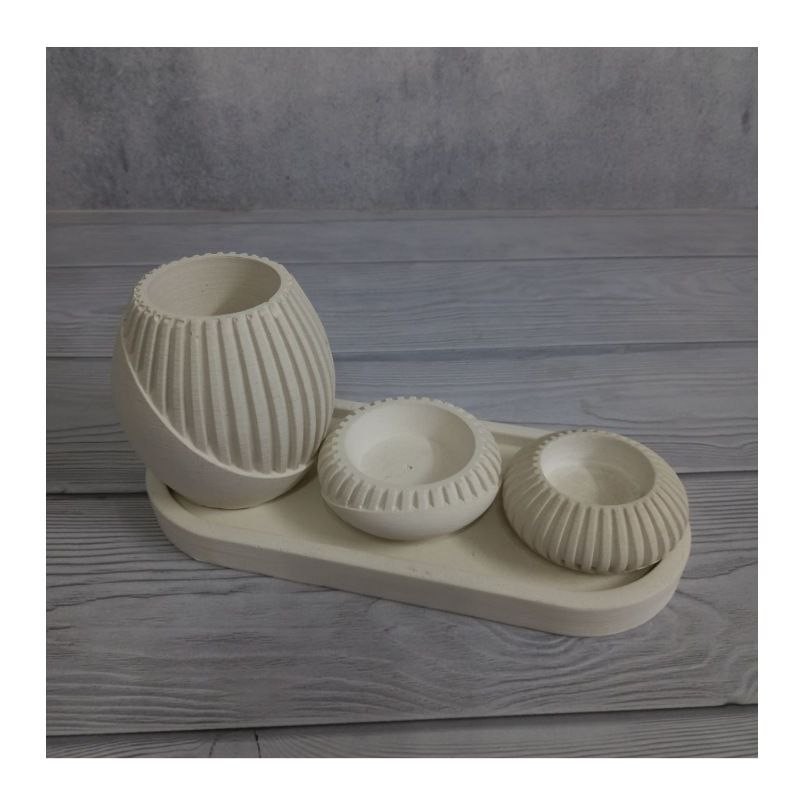 ست 4تکه دکوری سنگ مصنوعی مدل stn47