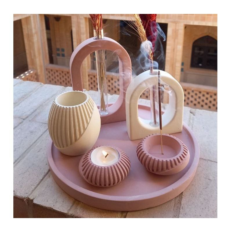 ست 6 تکه دکوری سنگ مصنوعی طرح ابرو بادی مدل stn33