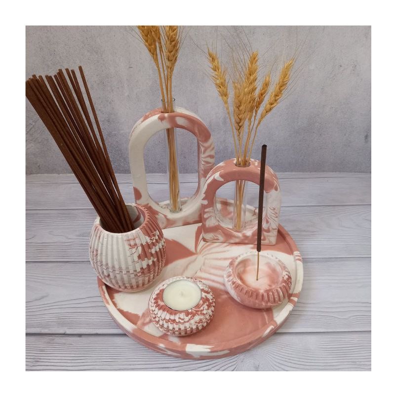 ست 6 تکه دکوری سنگ مصنوعی طرح ابرو بادی مدل stn33