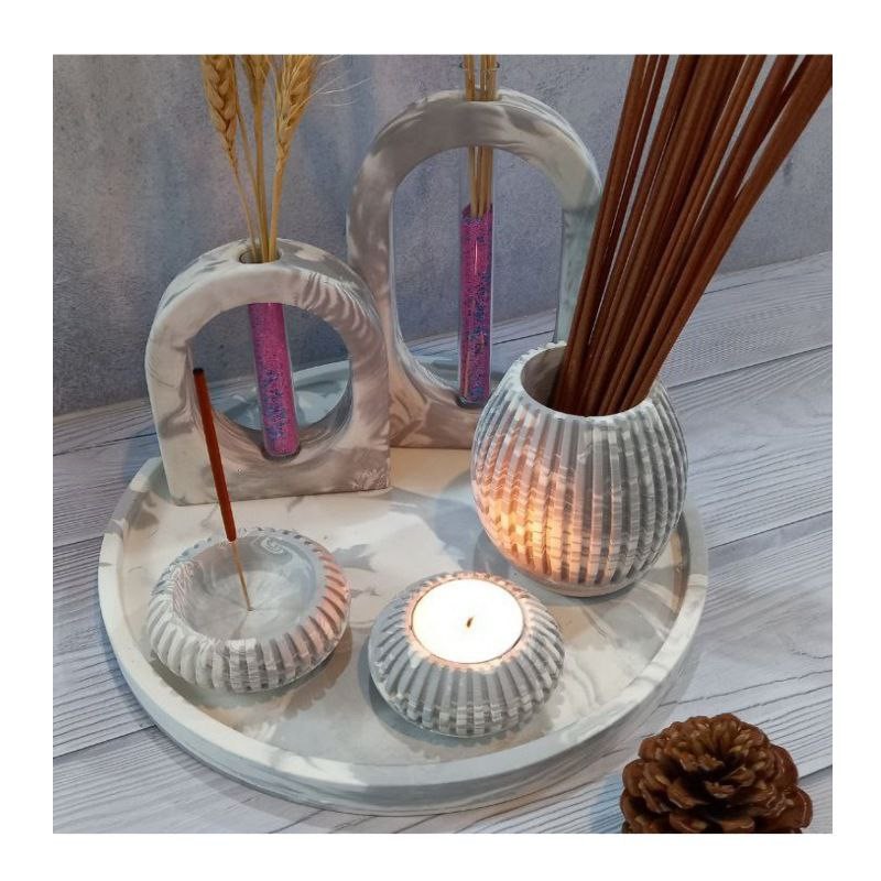 ست 6 تکه دکوری سنگ مصنوعی طرح ابرو بادی مدل stn33