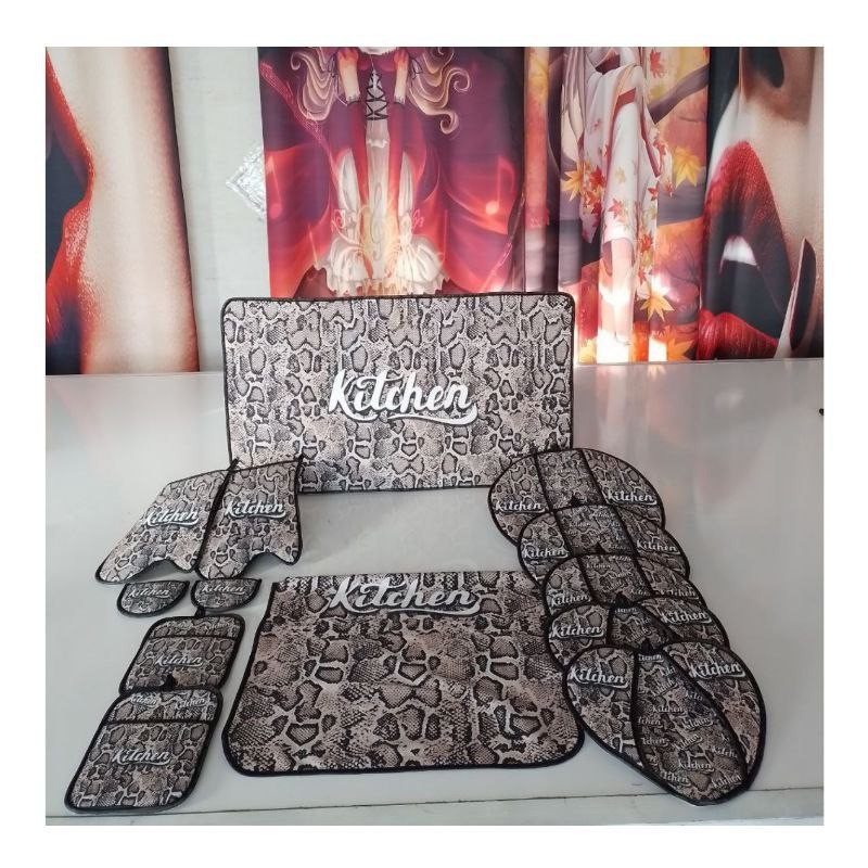 ست 13 پارچه  پیشبند آشپزخانه طرح ترک مدل kchn3