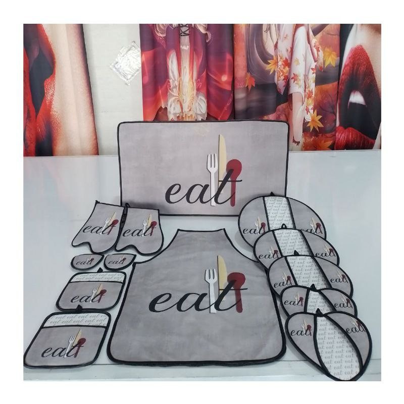 ست 13 پارچه آشپزخانه طرح ترک مدل kchn7