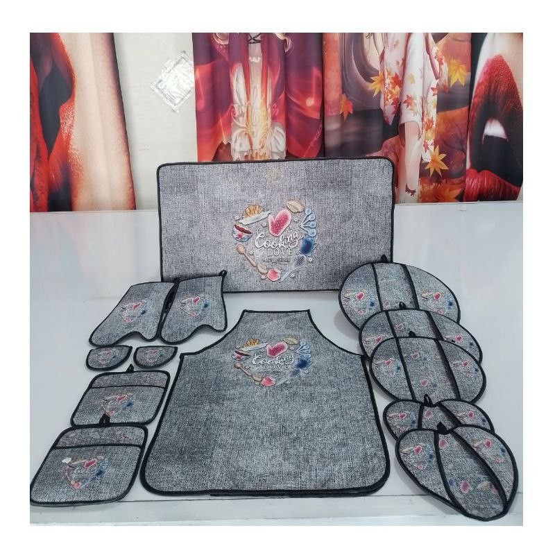 ست 13 پارچه آشپزخانه طرح ترک مدل kchn8