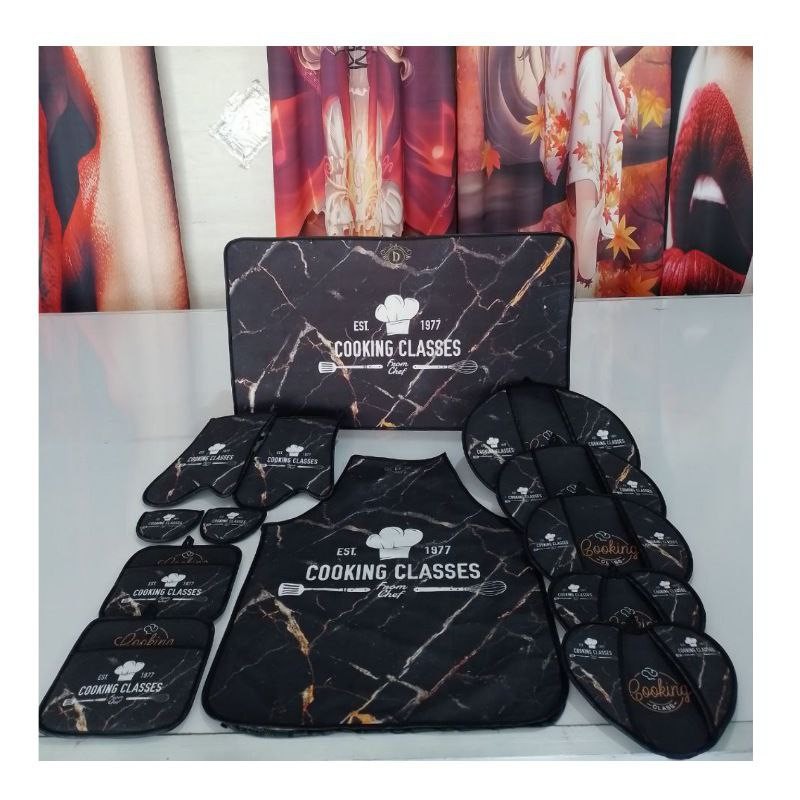 ست 13 پارچه آشپزخانه طرح ترک مدل kchn19