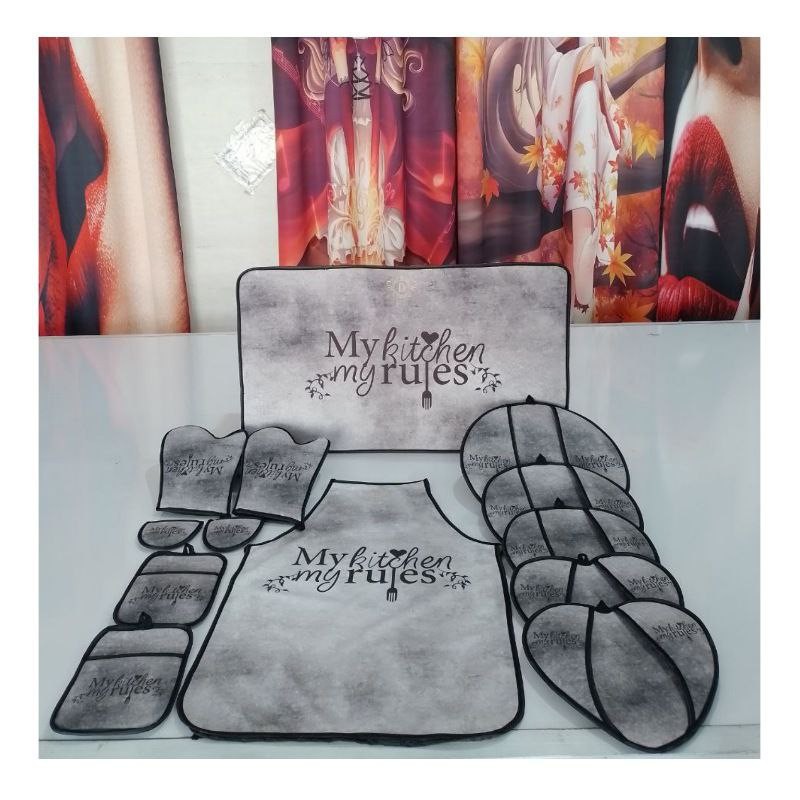 ست 13 پارچه آشپزخانه طرح ترک مدل kchn15